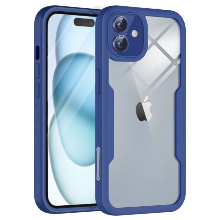 Husa pentru iPhone 16 + Folie - Techsuit ColorVerse 360 Series - Blue