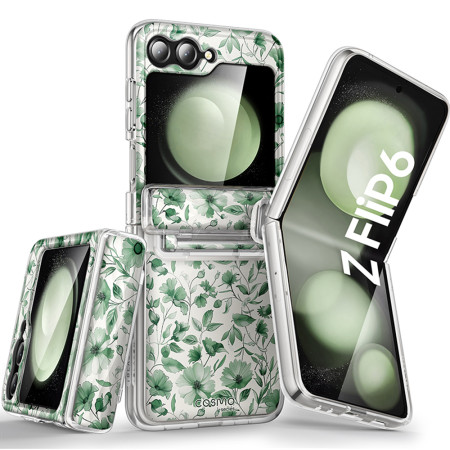 Husa pentru Samsung Galaxy Z Flip6 - I-Blason Cosmo - Green Floral