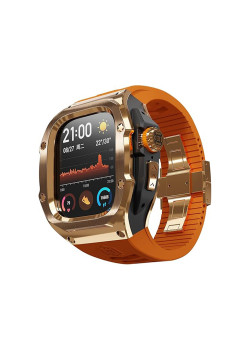 Husa pentru Apple Watch Ultra / Ultra 2 + Curea - ShellBox Waterproof IP68 - Rose Gold