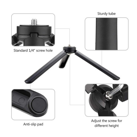 Tripod Universal, pentru Selfie Stick, Camere Foto, Black