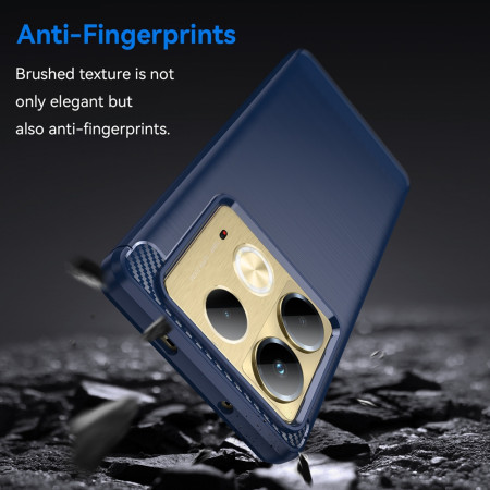 Husa Carbon pentru Infinix Note 40, Tech Protects Anti-Soc, Blue