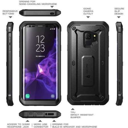 Husa pentru Samsung Galaxy S9 - Supcase Unicorn Beetle Pro - Black