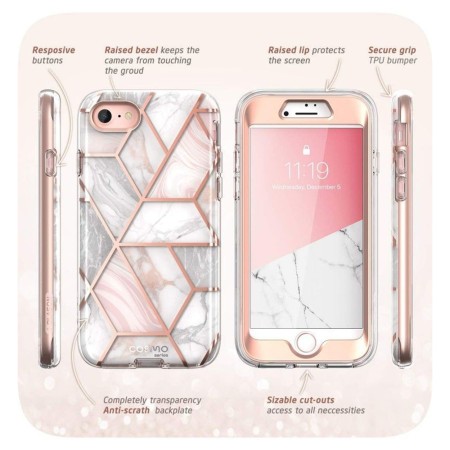 Husa pentru iPhone 7 / 8 / SE 2, SE 2020 / SE 3, SE 2022 - I-Blason Cosmo - Marble