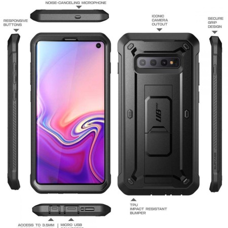 Husa pentru Samsung Galaxy S10 - Supcase Unicorn Beetle Pro - Black