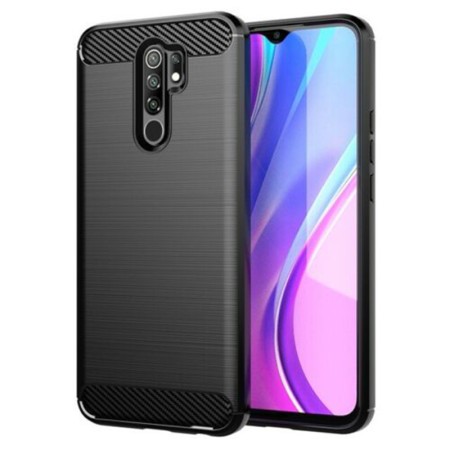 Husa pentru Xiaomi Redmi 9 - Techsuit Carbon Silicone - Black