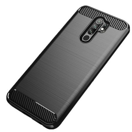 Husa pentru Xiaomi Redmi 9 - Techsuit Carbon Silicone - Black