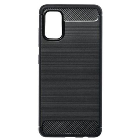 Husa pentru Samsung Galaxy A41 - Techsuit Carbon Silicone - Black