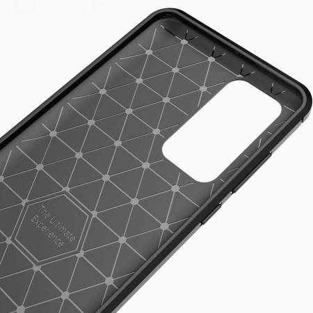 Husa pentru Huawei P40 Pro Plus - Techsuit Carbon Silicone - Black