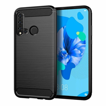 Husa pentru Huawei P20 Lite 2019 - Techsuit Carbon Silicone - Black