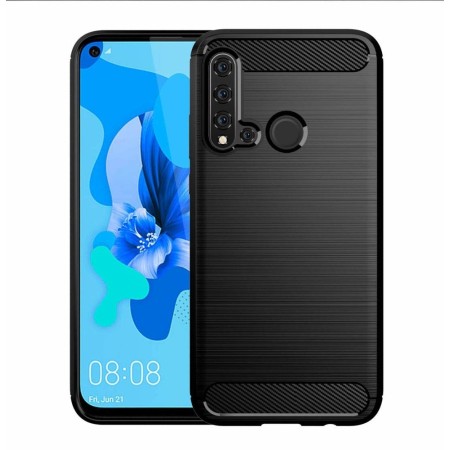 Husa pentru Huawei P20 Lite 2019 - Techsuit Carbon Silicone - Black