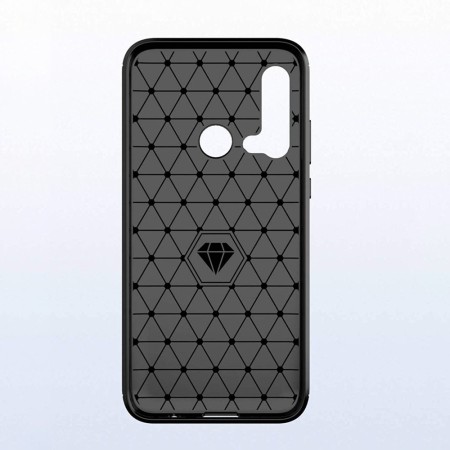 Husa pentru Huawei P20 Lite 2019 - Techsuit Carbon Silicone - Black