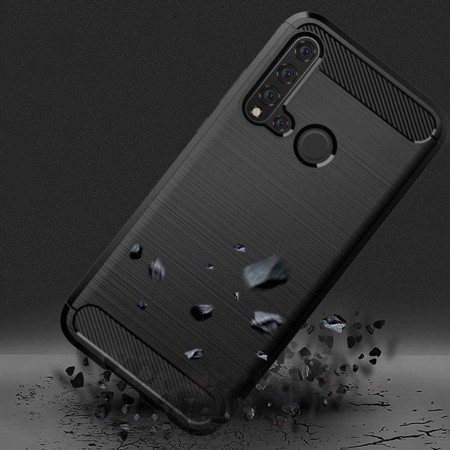 Husa pentru Huawei P20 Lite 2019 - Techsuit Carbon Silicone - Black