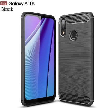 Husa pentru Samsung Galaxy A10s / M01s - Techsuit Carbon Silicone - Black