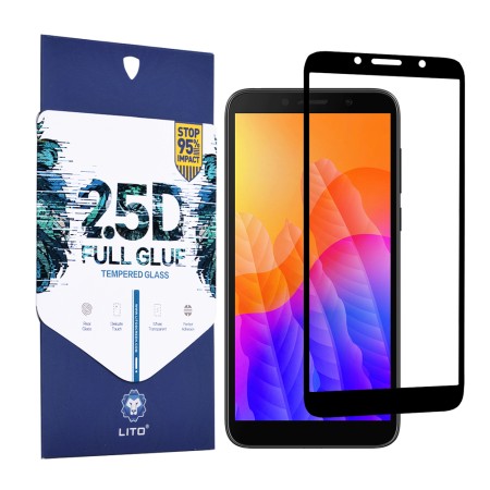 Folie pentru Huawei Y5p - Lito 2.5D FullGlue Glass - Black