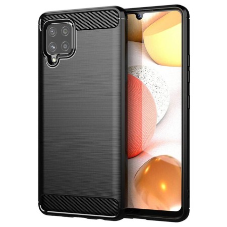 Husa pentru Samsung Galaxy A42 5G - Techsuit Carbon Silicone - Black