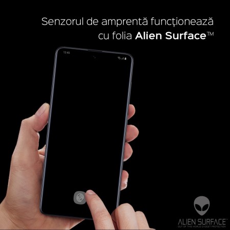 Folie pentru iPhone 14Samsung Galaxy A71 4G - Alien Surface Screen+Edges+Back - Transparent