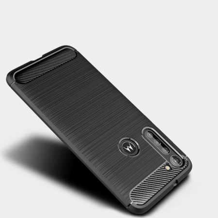 Husa pentru Motorola Moto G8 Power - Techsuit Carbon Silicone - Black