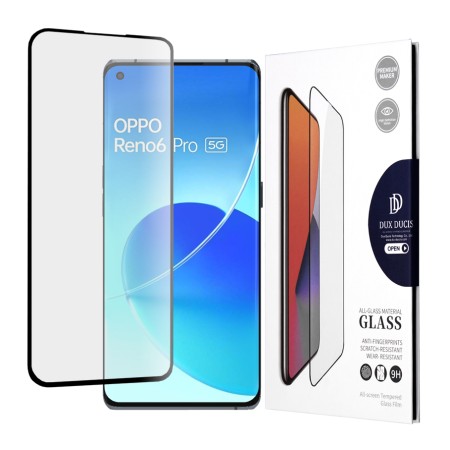 Folie pentru Oppo Reno6 Pro 5G (Snapdragon) - Dux Ducis Tempered Glass - Black