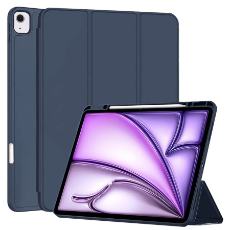 Husa pentru iPad Air 13 (2024) - Techsuit Flex Trifold - Dark Blue