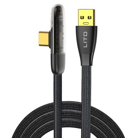 Cablu de Date cu Mufe USB, Type-C, 1m - Lito (LD11) - Black