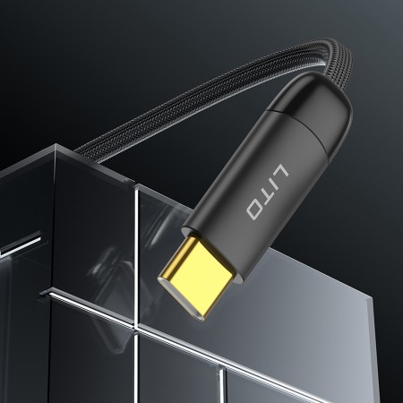 Cablu de Date cu Mufe USB, Type-C, 1m - Lito (LD11) - Black