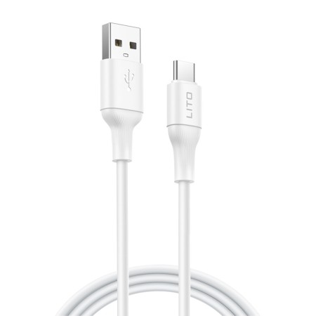 Cablu de Date cu Mufe USB, Type-C, 1m - Lito (LD06) - White