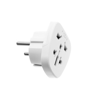 Adaptor EU, Policarbonat, 10A - Fixed (FIXCT-EU) - White