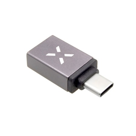 Adaptor USB 3.0 la Type-C, 5Gbps, 2.4A, aluminiu - Fixed (FIXA-UC-GR) - Grey