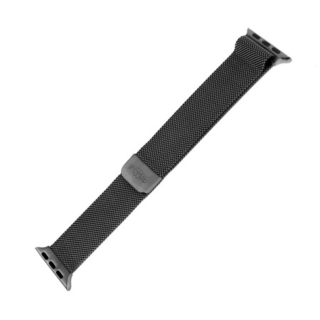 Curea pentru Apple Watch 1/2/3/4/5/6/7/8/9/10/SE/SE 2 (38/40/41/42mm) - Fixed Mesh Strap - Black