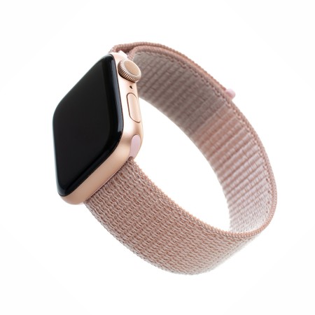 Curea pentru Apple Watch 1/2/3/4/5/6/7/8/9/10/SE/SE 2/Ultra/Ultra 2 (42/44/45/46/49mm) - Fixed Nylon Strap - Rose Gold