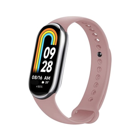 Curea pentru Xiaomi Mi Band 8 / 8 NFC / 9 / 9 NFC - Fixed Silicone Strap - Pink