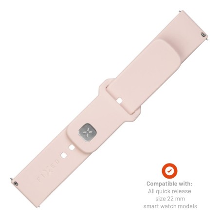 Curea pentru Huawei Watch GT 2 (46mm)/GT 2 Pro/GT 3 Pro (46mm)/Ultimate, Xiaomi Watch S1 - Fixed Silicone Sporty Strap Set - Pink