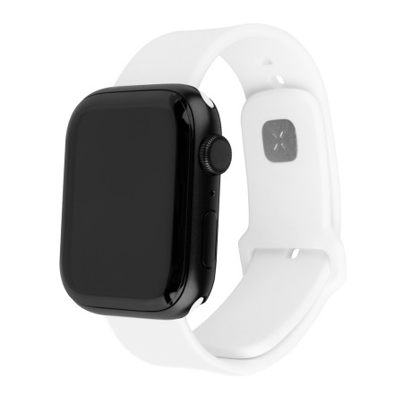 Curea pentru Apple Watch 1/2/3/4/5/6/7/8/9/10/SE/SE 2/Ultra/Ultra 2 (42/44/45/46/49mm) - Fixed Silicone Sporty Strap Set - White