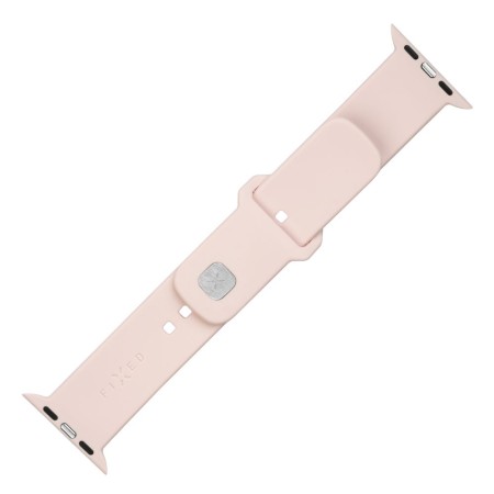 Curea pentru Apple Watch 1/2/3/4/5/6/7/8/9/10/SE/SE 2/Ultra/Ultra 2 (42/44/45/46/49mm) - Fixed Silicone Sporty Strap Set - Pink