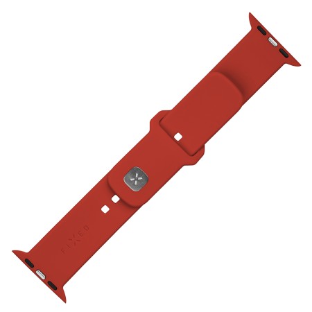 Curea pentru Apple Watch 1/2/3/4/5/6/7/8/9/10/SE/SE 2/Ultra/Ultra 2 (42/44/45/46/49mm) - Fixed Silicone Sporty Strap Set - Red