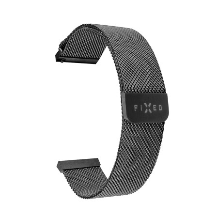 Curea pentru Samsung Galaxy Watch 4/5/Active 2, Huawei Watch GT 3 (42mm)/GT 3 Pro (43mm) - Fixed Mesh Strap - Black