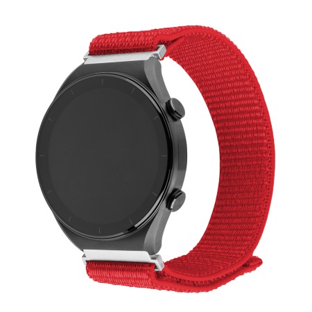 Curea pentru Samsung Galaxy Watch 4/5/Active 2, Huawei Watch GT 3 (42mm)/GT 3 Pro (43mm) - Fixed Nylon Sporty Strap - Red