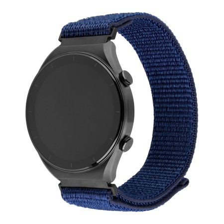 Curea pentru Samsung Galaxy Watch 4/5/Active 2, Huawei Watch GT 3 (42mm)/GT 3 Pro (43mm) - Fixed Nylon Sporty Strap - Dark Blue