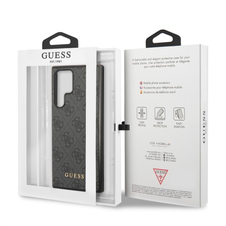 Husa pentru Samsung Galaxy S22 Ultra 5G - Guess Hardcase 4G (GUHCS22LG4GFGR) - Grey