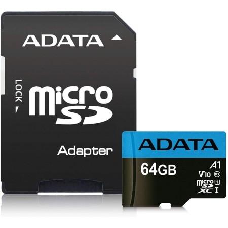 Card de Memorie MicroSDHXC 64GB - Adata (AUSDX64GUICL10A1-RA1) - Black