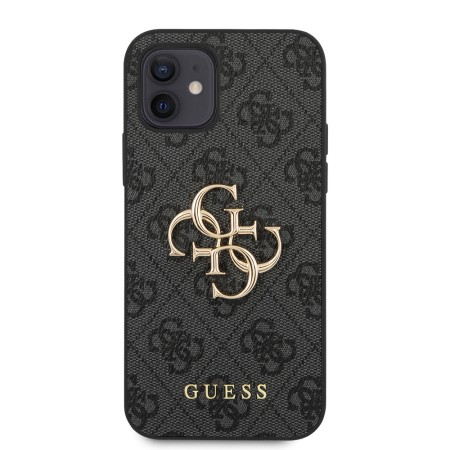 Husa pentru iPhone 12 / iPhone 12 Pro - Guess Hardcase 4G Big Metal Logo ( GUHCP12M4GMGGR) - Grey