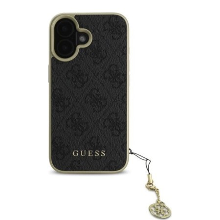 Husa pentru iPhone 16 Plus - Guess Hardcase 4G Charms Collection (GUHCP16MGF4GGR) - Black