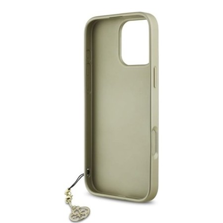 Husa pentru iPhone 16 Pro - Guess Hardcase 4G Charms Collection (GUHCP16LGF4GBR) - Brown