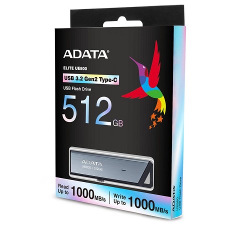 Stick de Memorie 512GB, USB-C, 1000MB/s - Adata (AELI-UE800-512G-CS) - Silver