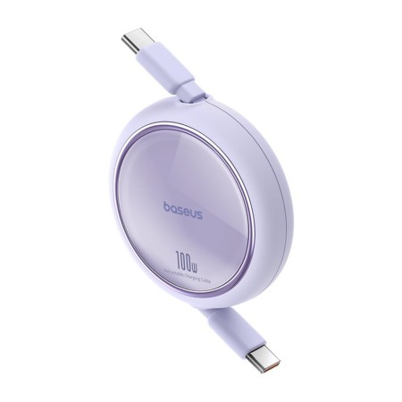 Cablu de Date Type-C la Type-C, 100W, 1m - Baseus Free2Draw Mini (P10364500511-00) - Nebula Purple