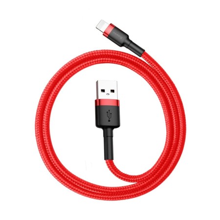 Cablu USB la Lightning, Fast Charging, Q.C.3.0, 2.4A, 0.5m - Baseus Cafule (CALKLF-A09) - Red