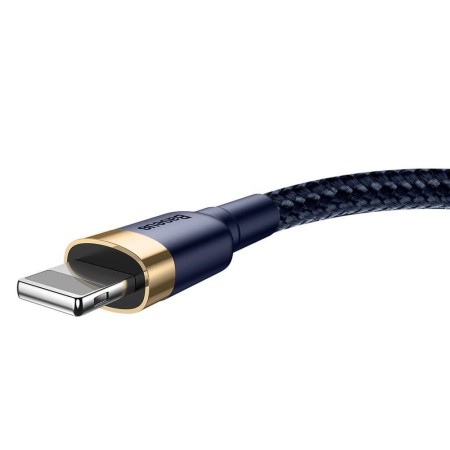 Cablu USB la Lightning, QC3.0, 1.5A, 2m - Baseus (CALKLF-CV3) - Blue / Gold