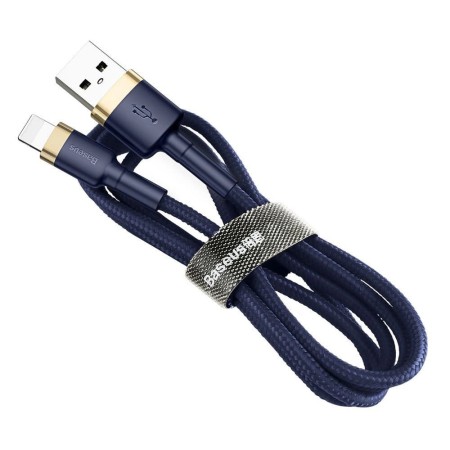 Cablu USB la Lightning, QC3.0, 1.5A, 2m - Baseus (CALKLF-CV3) - Blue / Gold