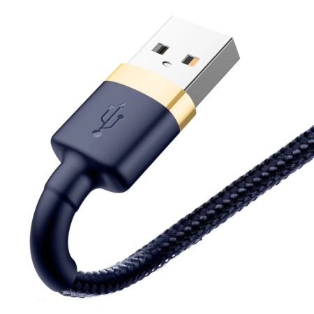 Cablu USB la Lightning, QC3.0, 1.5A, 2m - Baseus (CALKLF-CV3) - Blue / Gold