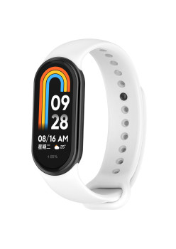 Curea Smartwatch compatibila Xiaomi Mi Band 8 / 8 NFC, Waterproof, TPU, White